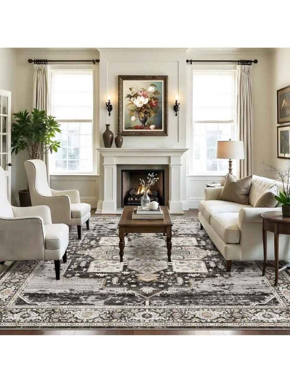 RUUGME Washable 11X11 Area Rugs Large Rugs for Living Room Soft Stain Resistant